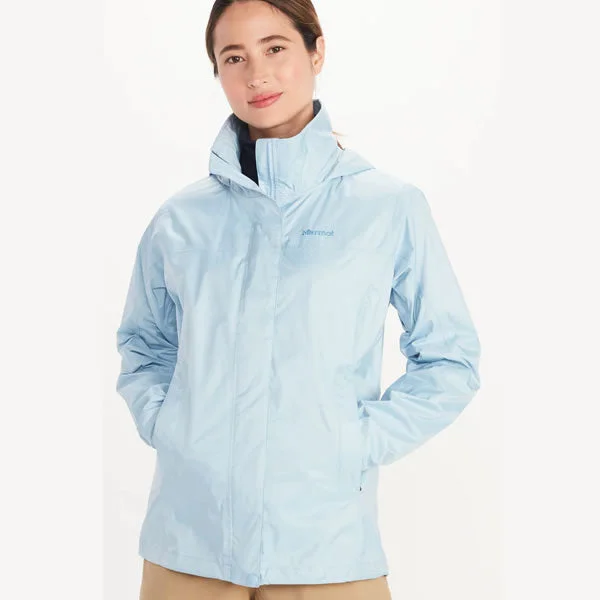 Marmot Women's Precip Eco Jacket - Lightweight, Waterproof, Windproof and Breathable Notch Collar Jacket Peter Pan Collar Jacket Cowl Neck Jacket