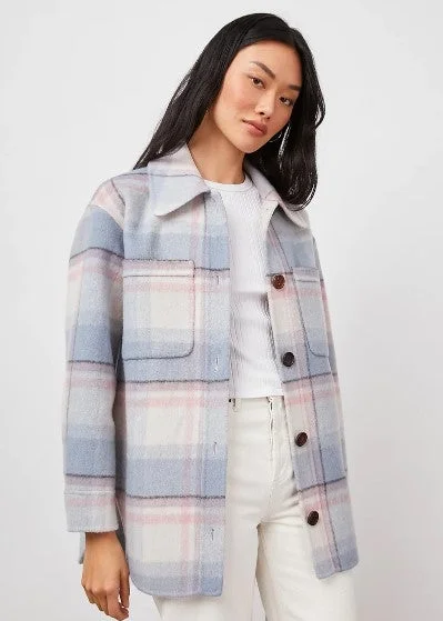 Women's Connie Shirt Jacket Herringbone Jacket Checkered Jacket Solid Jacket