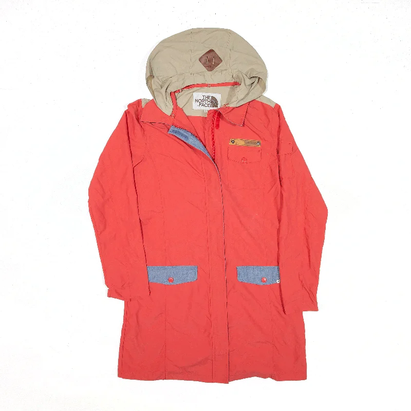 THE NORTH FACE Jacket Red Hooded Rain Womens M Fleece Jacket Down Jacket Parka