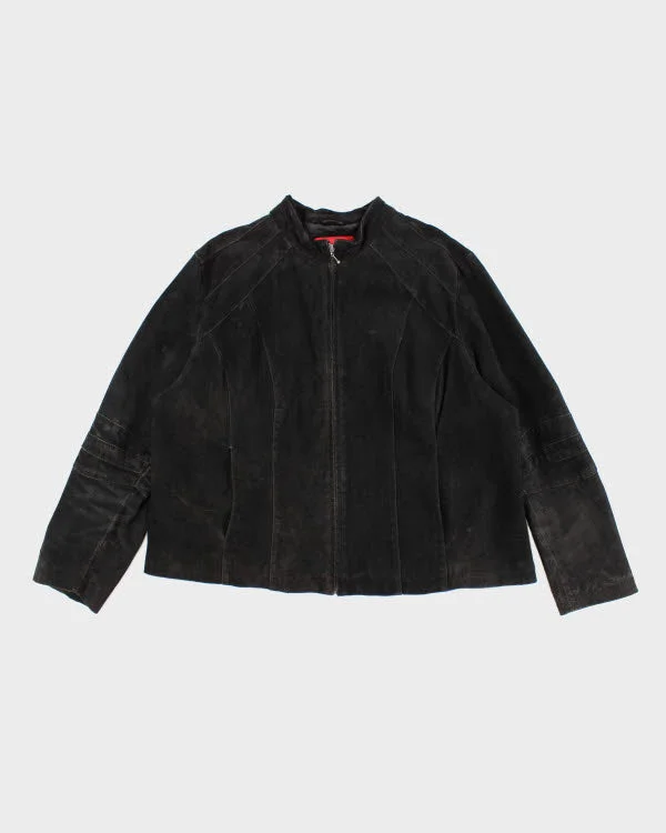 Vintage Y2K B.U.M. Equipment Suede Jacket - M Belted Jacket Elasticated Jacket Padded Jacket