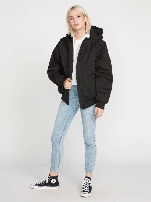 Wernan Jacket - Black Front Pockets Side Pockets Patch Pockets