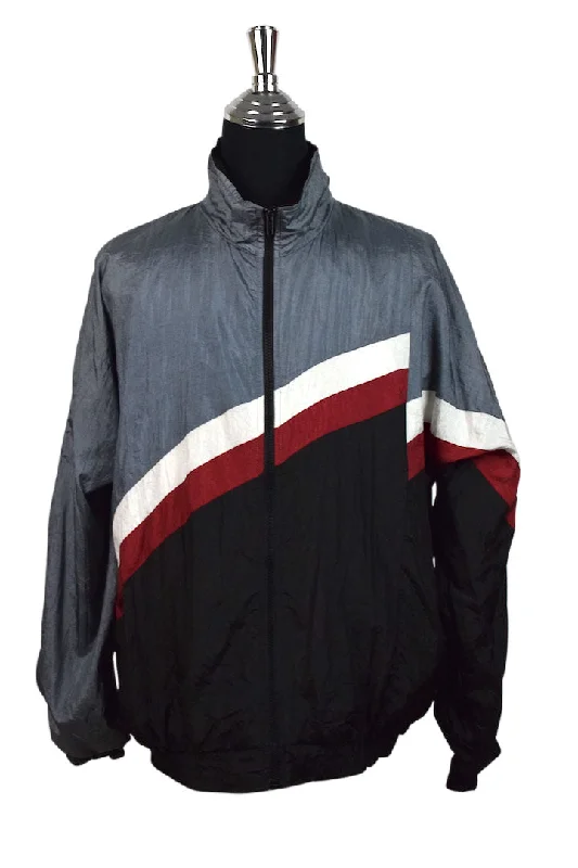 Red White Striped Spray Jacket Denim Jacket Leather Jacket Suede Jacket