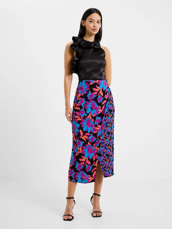 Darla Eco Anita Midi Skirt silk skirt lustrous