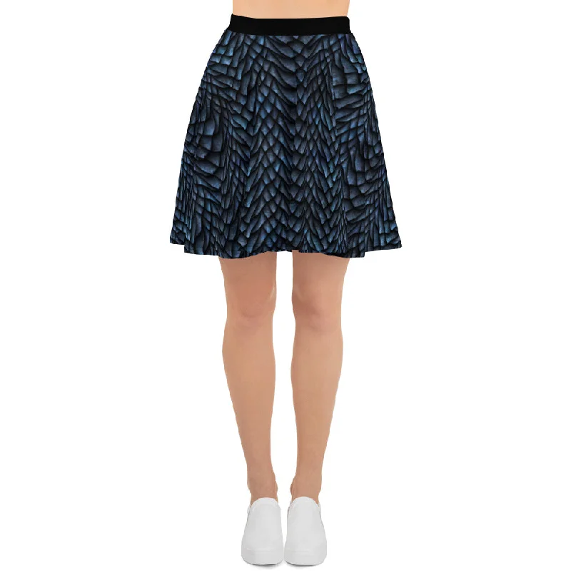 Dino Scales - Women's Dinosaur Skirt midi skirt versatile