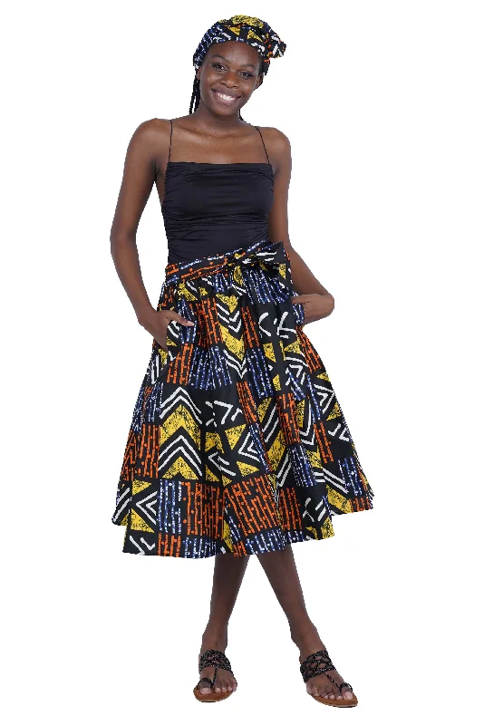 African Midi/Calf Length  Skirt denim skirt stylish