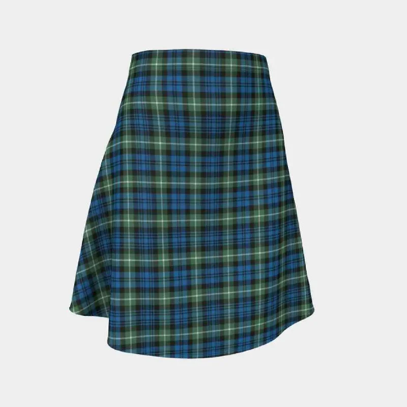 Lamont Ancient Tartan Flared Skirt cashmere skirt plush