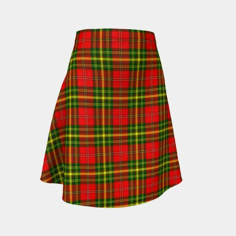 Leask Tartan Flared Skirt chiffon skirt lightweight