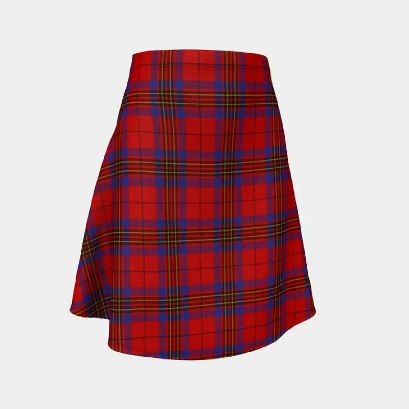 Leslie Modern Tartan Flared Skirt cashmere skirt fine