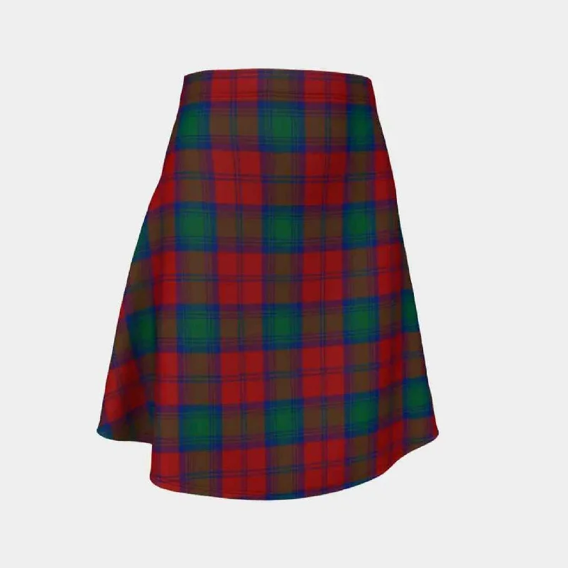 Lindsay Modern Tartan Flared Skirt linen skirt natural