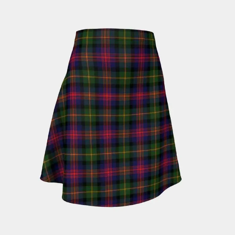 Logan Modern Tartan Flared Skirt cashmere skirt fine