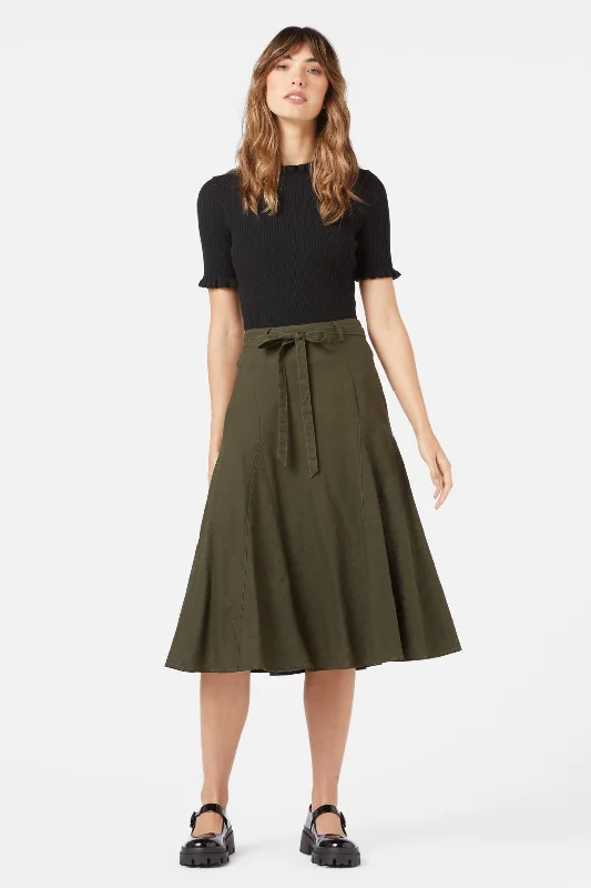 Loretta Midi Skirt zip skirt side