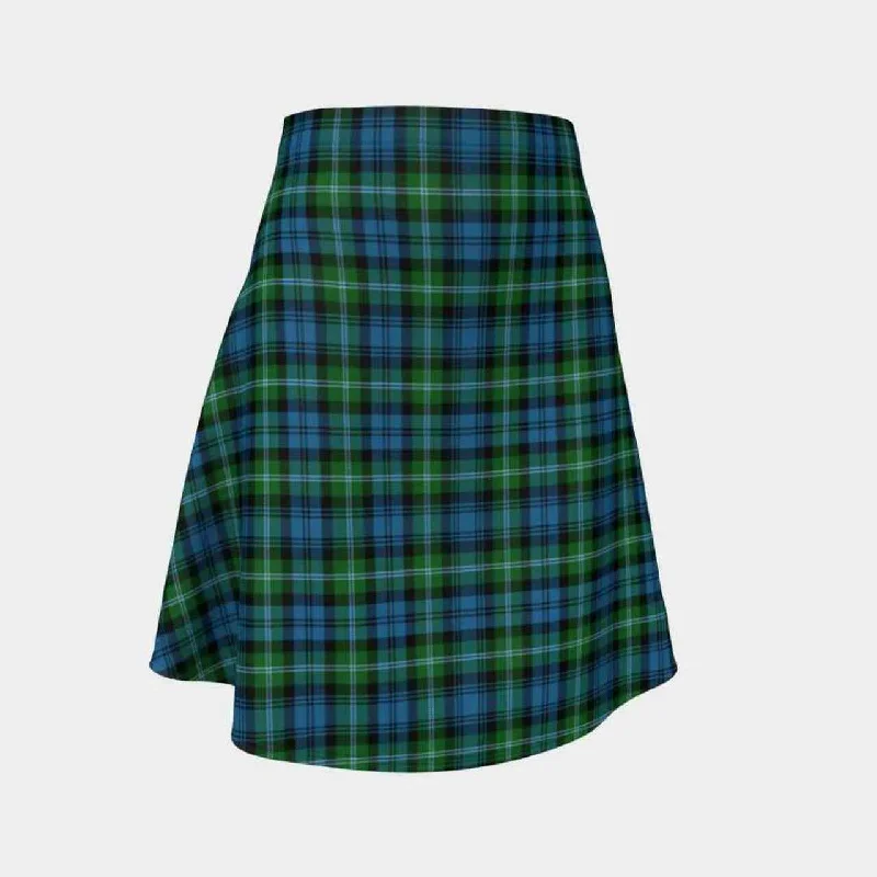 Lyon Tartan Flared Skirt linen skirt breathable