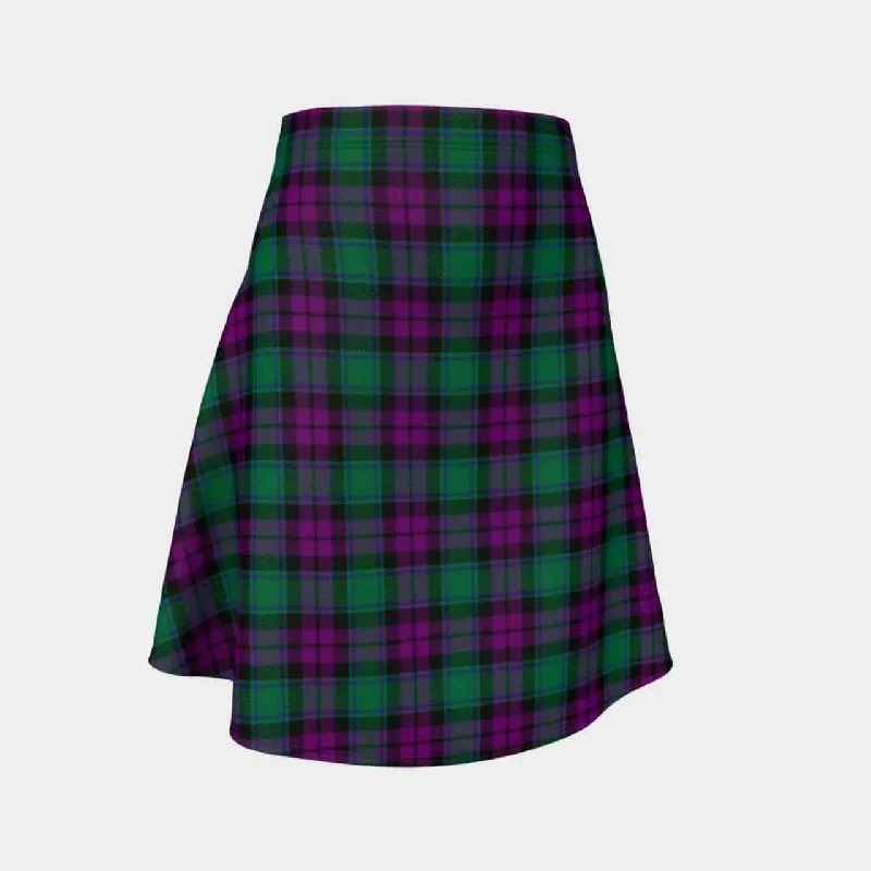 MacArthur - Milton Tartan Flared Skirt patchwork skirt art