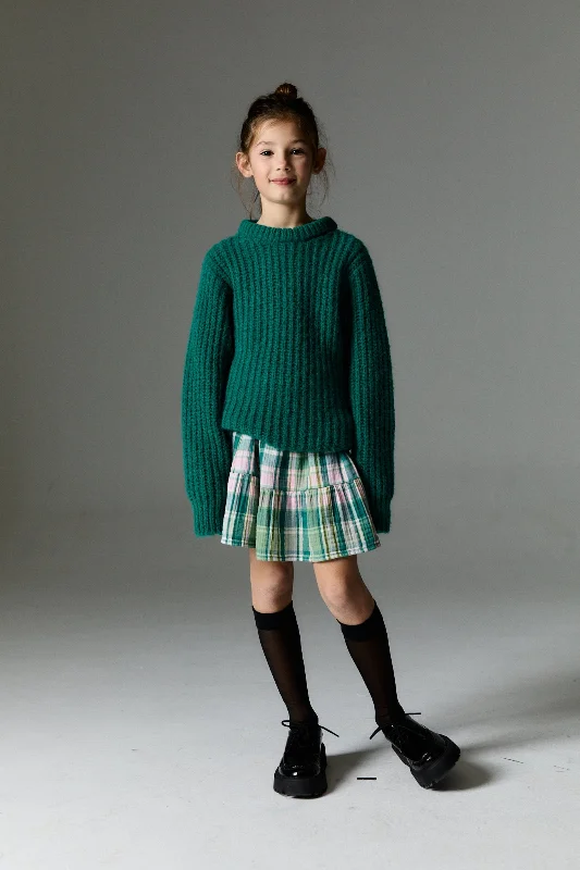 Kids' Greenland Skirt Green lace skirt intricate