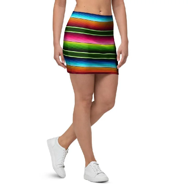 Serape Baja Mexican Mini Skirt lace skirt romantic