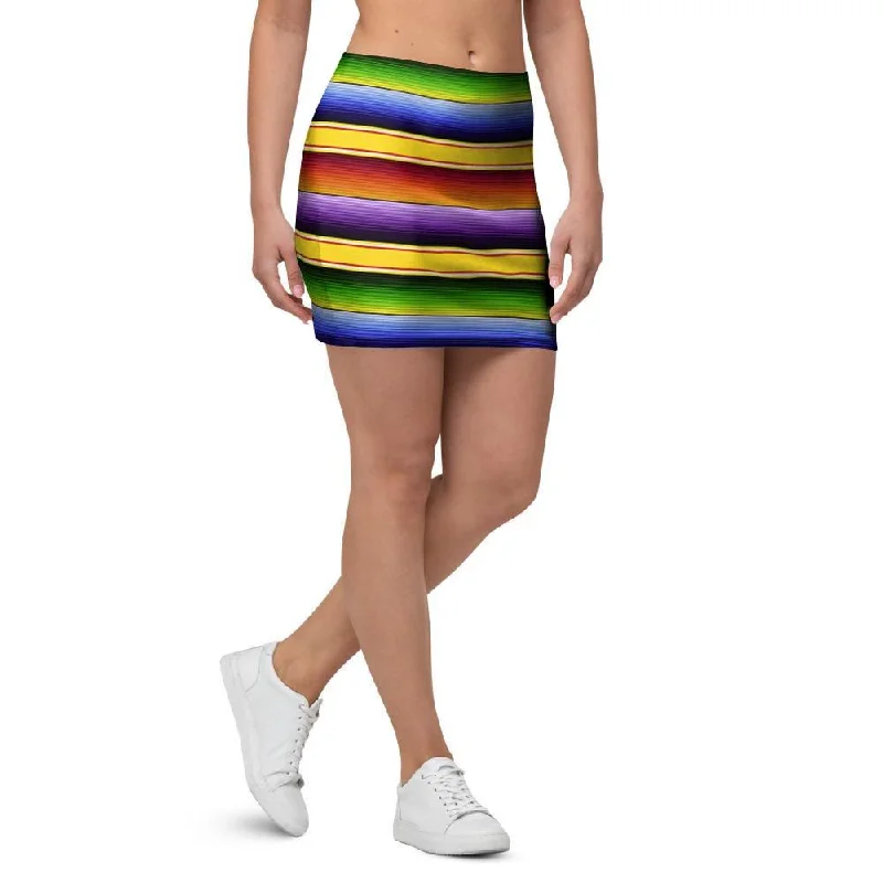 Serape Baja Mini Skirt high waist skirt