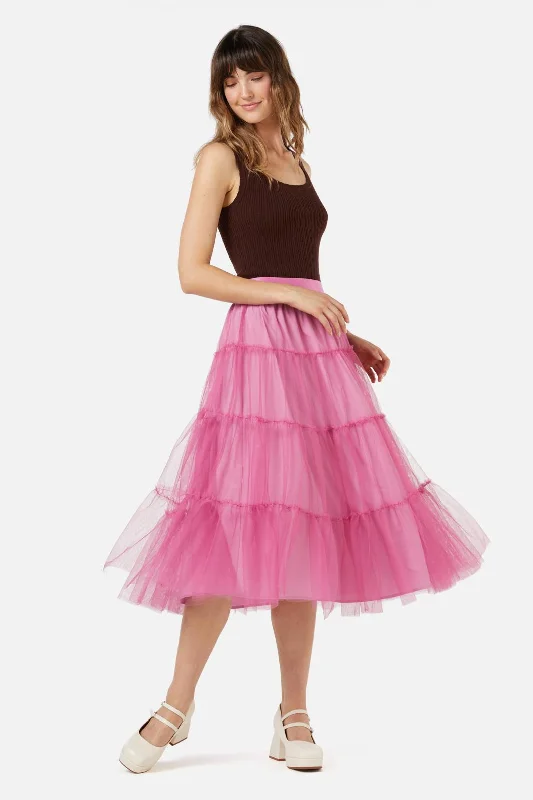 Vera Tulle Skirt silk skirt lustrous